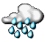 bewolkt met een bui