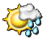 zonnig, met later een bui